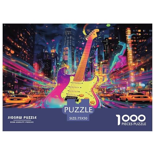 Gitarre Puzzle 1000 Teile Erwachsener Kniffel Spaß Für Die Ganze Familie - Abwechslungsreiche 1000 Puzzleteilige Motive Puzzle Erwachsene, Puzzel 1000pcs (75x50cm) von VIAGECSKE