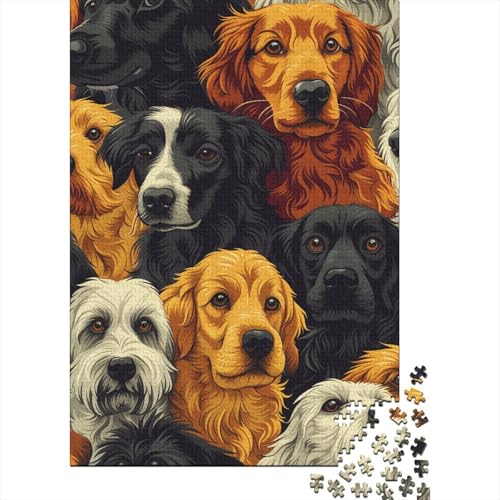 Hund Puzzle 1000 Teile Schwer Puzzle Spielzeug Lernspiel Impossible Herausforderungsspielzeug Für Erwachsene Und Kinder in Bewährter 1000pcs (75x50cm) von VIAGECSKE