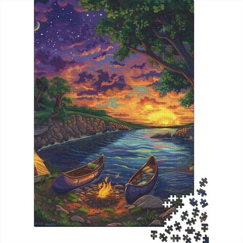 Landschaftsmalerei Puzzle 1000-teilige Schwer Puzzle Spielzeug Pädagogisches Spiel Impossible Herausforderung Spielzeug Für Erwachsene Und Kinder in Bewährter 1000pcs (75x50cm) von VIAGECSKE