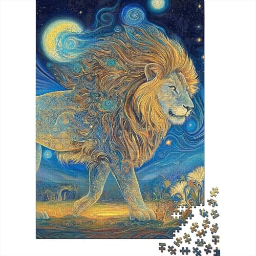 Löwe Puzzle 1000-teilige Schwer Puzzle Spielzeug Pädagogisches Spiel Impossible Herausforderung Spielzeug Für Erwachsene Und Kinder Ab 14 Jahren 1000pcs (75x50cm) von VIAGECSKE