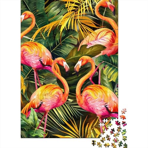 Pink Flamingos Puzzles 1000 Teile Schwer Puzzle Spielzeug Lernspiel Impossible Herausforderung Spielzeug Für Erwachsene Und Kinder in Bewährter 1000pcs (75x50cm) von VIAGECSKE