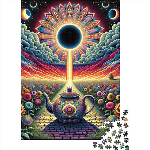 Teekanne Puzzles 1000 Teile Schwer Puzzle Spielzeug Lernspiel Impossible Herausforderung Spielzeug Für Erwachsene Und Kinder Ab 14 Jahren 1000pcs (75x50cm) von VIAGECSKE