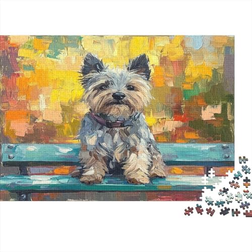West Highland White Terrier 1000 Stück Puzzles Für Erwachsene Teenager Stress Abbauen Familien-Puzzlespiel 1000-teiliges Puzzle Kinder Lernspiel Spielzeug Geschenk Puzzel 1000pcs (75x50cm) von VIAGECSKE