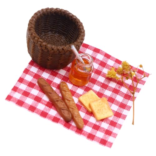 1 Satz Frühstücksset für Puppenhaus Teiliges Realistisches Lebensmittelmodell Deko für Miniaturszenen Vielseitig und Detailgetreu für DIY Puppenhäuser von VICASKY