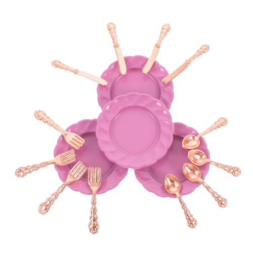 1 Satz Geschirrset für Puppenhaus Teiliges Set aus Mini Teller Besteck und Accessoires für Dekoration und Puppenhausliebhaber 1 Satz Geschirrset für Puppenhaus Teiliges Set aus Mini Teller Besteck und Accessoires für Dekoration und Puppenhausliebhaber von VICASKY