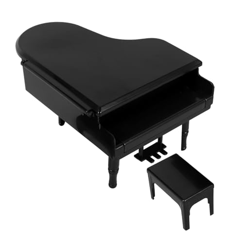 1 Satz Klavier mit Hocker für Puppenhaus Musikinstrument Dekoration Vintage Design für Miniaturmöbel und Puppenhaus Zubehör von VICASKY