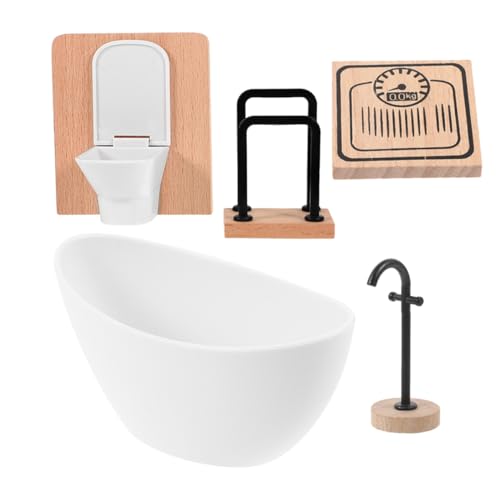 VICASKY Realistische 1:12 Miniatur Puppenhaus Badezimmer Kit Set Schrank Badewanne Für Jungen Und Mädchen Spielzeug VICASKY Realistische 1:12 Miniatur Puppenhaus Badezimmer Kit Set Schrank Badewanne Für Jungen Und Mädchen Spielzeug von VICASKY