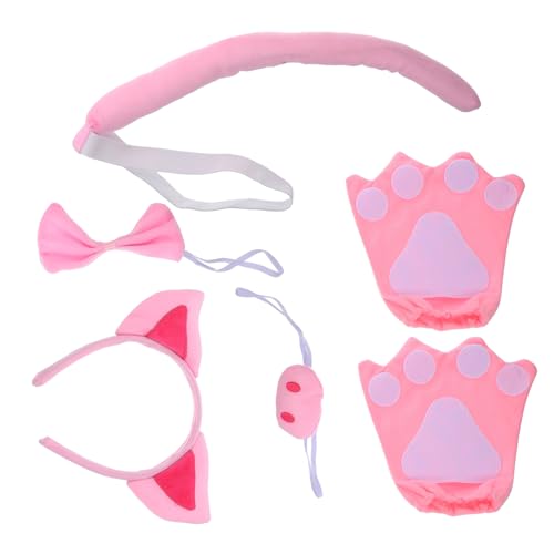 1 Set Schweinchen Anziehset Bekleidung Halloween Kostüme Tierschwänze Künstliche Schweinenase Requisite Schweineohren Haarreifen Wolfsmaske Schweinekopfschmuck VICASKY 1 Set Schweinchen Anziehset Bekleidung Halloween Kostüme Tierschwänze Künstliche Schweinenase Requisite Schweineohren Haarreifen Wolfsmaske Schweinekopfschmuck VICASKY von VICASKY