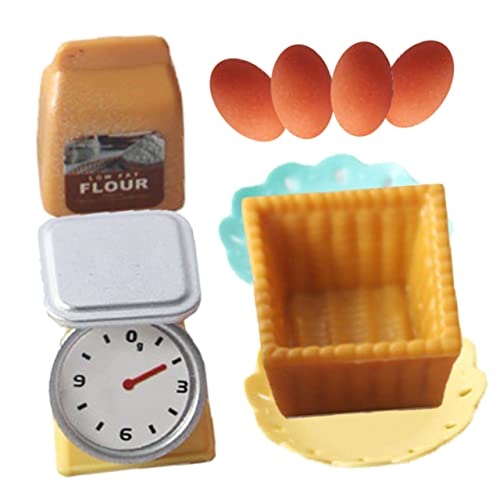 1 Set Taschen Backspielzeug Simuliertes Eierkorb Modell Spielzeughaus Zubehör Mini Eierkorb Modell Kleines Küchenspielset Spielzeughaus Layout Zubehör Miniatur Kleines von VICASKY