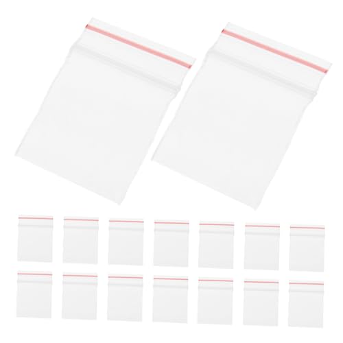 100 Stück Miniature Aufbewahrungstaschen Transparente Mini Beutel mit Verschluss für Puppenhaus Zubehör für Kleine Gegenstände von VICASKY