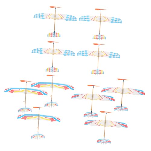 VICASKY Propellerflugzeug-Spielzeug Mit Gummiband Pädagogisches Flugzeug-modellbausatz Für Kinder Handgefertigtes Pädagogisches Spielzeug von VICASKY