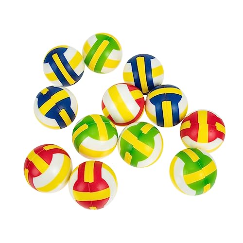 VICASKY 12Stücke Mini Volleyball Stressbälle Dekompressionsspielzeuge aus PU Bunten Farben für Stressbewältigung Kreativität VICASKY 12Stücke Mini Volleyball Stressbälle Dekompressionsspielzeuge aus PU Bunten Farben für Stressbewältigung Kreativität von VICASKY