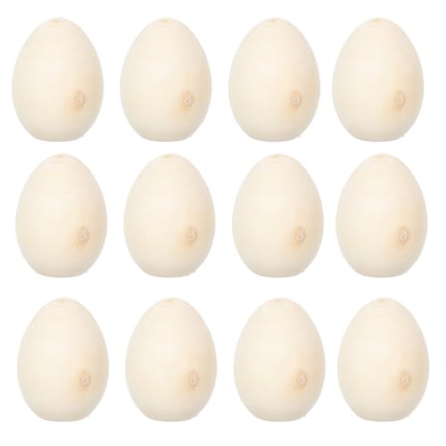 VICASKY Holzeier 12 Stück -simulationseier Eier Für Jungen Und Mädchen -partyzubehör Handbemalte Requisiten VICASKY Holzeier 12 Stück -simulationseier Eier Für Jungen Und Mädchen -partyzubehör Handbemalte Requisiten von VICASKY