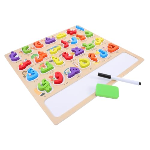 1Satz Arabisches Alphabet Puzzle für Montessori Holzspielzeug zur Sprachentwicklung Lernspielzeug für Kleinkinder Fördert Kognitive Fähigkeiten und Interaktives von VICASKY