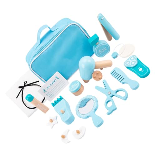 VICASKY 1Satz Friseursalon Holzspielzeug für Interaktives Friseur mit Zubehör für Kreatives Rollenspiel für Jungen und Jahren VICASKY 1Satz Friseursalon Holzspielzeug für Interaktives Friseur mit Zubehör für Kreatives Rollenspiel für Jungen und Jahren von VICASKY