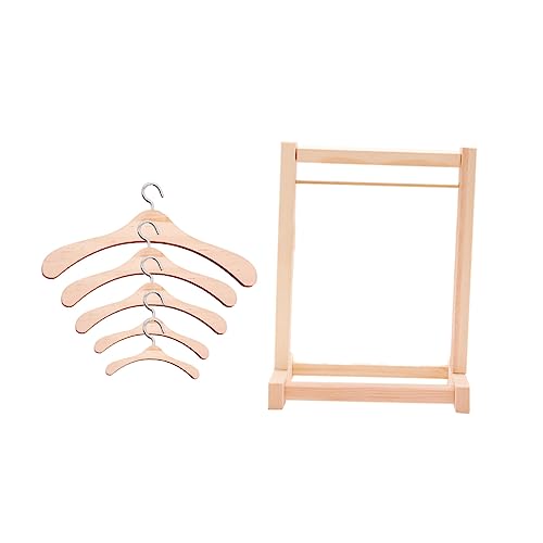 1Satz Puppenkleiderbügel Set aus Holz für Puppen Teiliges Kit für Puppenkleider Umweltfreundliche Hänger für Ordnung und Pflege der Puppenmode von VICASKY
