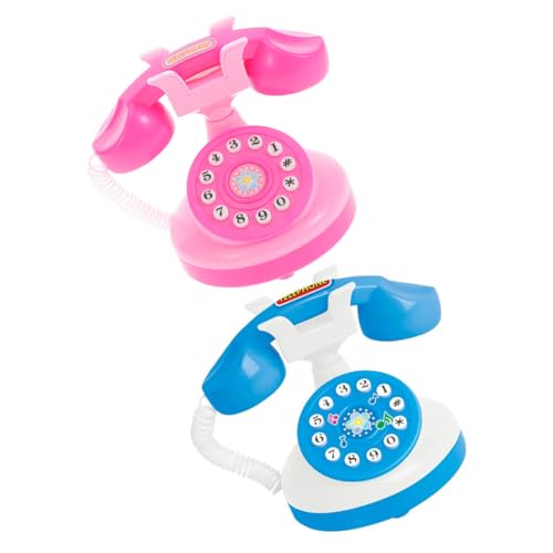 VICASKY 2 Stücke Kinder Telefon Mädchen Pretend Spielen Telefon Spielzeug Mini Telefon Für Mädchen Spielzeug Lernen Pädagogisches Telefon Kinder von VICASKY