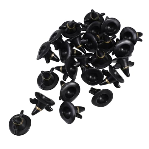 24 Stück Schwarze Hüte für Puppen Deko für Halloween Weihnachten und DIY Bastelprojekte Kleine Strickmützen für Schneemänner und Puppenhaus Zubehör 24 Stück Schwarze Hüte für Puppen Deko für Halloween Weihnachten und DIY Bastelprojekte Kleine Strickmützen für Schneemänner und Puppenhaus Zubehör von VICASKY
