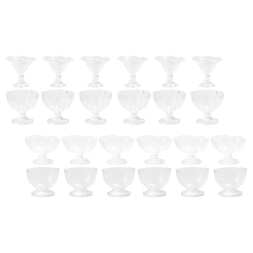 VICASKY 24-teiliges Miniatur-eisbecher-Modell Multifunktionale Mini-Becher Für Die Puppenhaus-Dekoration Schlüsselanhängerherstellung von VICASKY