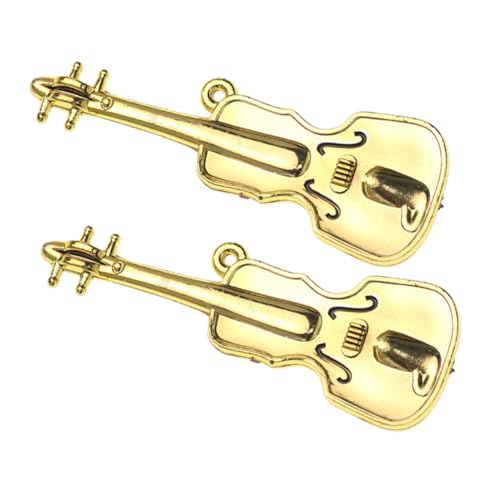 VICASKY Mini Violine Für Weihnachten Ornamente Musical Instrument Serie 2 Stücke Set Musik von VICASKY