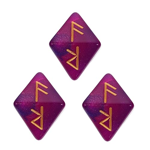 3 Stück Polyedrische Rune Seitige Acryl für Tischspiele Kreative Spielrequisiten Farbenfrohe Deko für Partys und Rollenspiele 3 Stück Polyedrische Rune Seitige Acryl für Tischspiele Kreative Spielrequisiten Farbenfrohe Deko für Partys und Rollenspiele von VICASKY