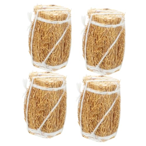 4Stücke Heuhaufen Modell Teiliges Puppenhaus Dekoration Handwerkskunst Langlebiges Holzmaterial Kreatives Kinderspielzeug für Puppenhaus Zubehör von VICASKY