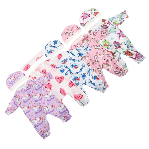 5 Sätze Puppenbekleidung Teiliges Outfit für Babypuppen Sicheres und Modisches Zubehör für Kreatives Rollenspiel und Interaktion mit Lebensechten Puppen von VICASKY