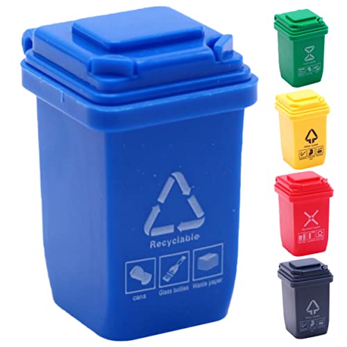 5Stücke Teiliges Mini Mülleimer für Puppenhaus Deko Mülltrennungsbehälter für Sandtisch Foto Requisite für Kreative Modelle von VICASKY