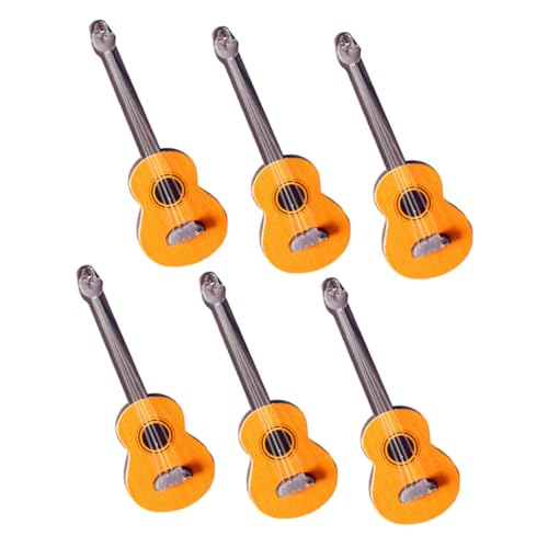 6 Stück Teiliges Gitarrenmodell für Puppenhaus Klassische und Elektrische Gitarrenornamente Handgefertigte Musik Dekorationen für Kreative Fotografie und Stilvolle 6 Stück Teiliges Gitarrenmodell für Puppenhaus Klassische und Elektrische Gitarrenornamente Handgefertigte Musik Dekorationen für Kreative Fotografie und Stilvolle von VICASKY