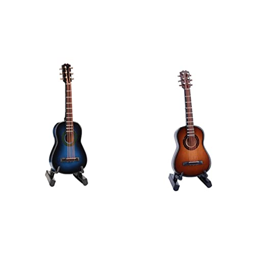 VICASKY Mini-Gitarren-Ornament Abschlussgeschenk Für Kinder Schreibtisch-Miniatur-Gitarren-basteldekoration Handgefertigte Mini-klassikgitarre Perfekt Fürs Puppenhaus von VICASKY