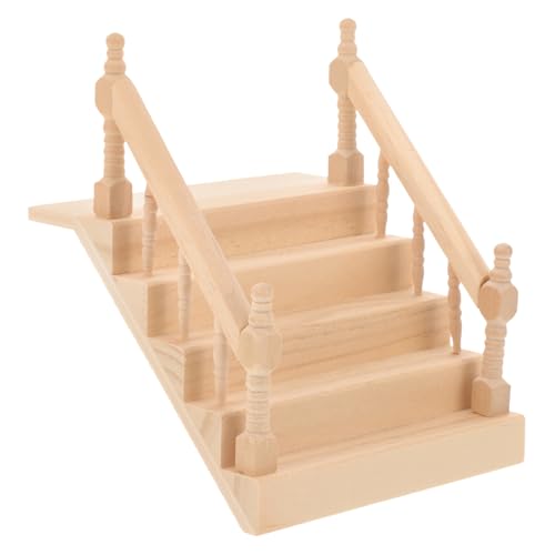 VICASKY Mini-treppenhandlauf Miniaturtreppe Aus Holz für Puppenhaus Treppenmodell für Jungen- und Mädchenspielzimmer Sichere Mini-möbel VICASKY Mini-treppenhandlauf Miniaturtreppe Aus Holz für Puppenhaus Treppenmodell für Jungen- und Mädchenspielzimmer Sichere Mini-möbel von VICASKY