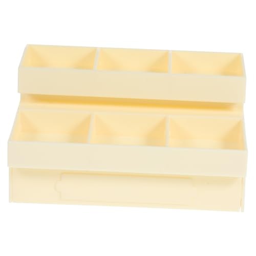 VICASKY Marktstand Regal Modell Puppenhaus Mini Supermarkt Miniatur Möbel Requisite 1pc Hellbeige Paket von VICASKY
