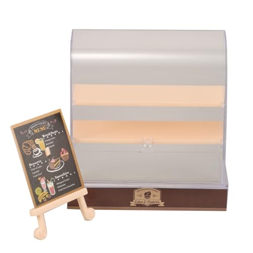 Miniaturer Bäckerei Schrank für Puppenhaus Klarer Vitrinenständer zur Aufbewahrung von Figuren und Miniaturlebensmitteln für Sammler Perfektes Zubehör für DIY Bäckerei Dekoration Miniaturer Bäckerei Schrank für Puppenhaus Klarer Vitrinenständer zur Aufbewahrung von Figuren und Miniaturlebensmitteln für Sammler Perfektes Zubehör für DIY Bäckerei Dekoration von VICASKY
