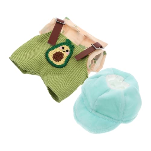 Puppen Outfit mit Avocado Latzhose und Mütze Kleidung für Puppen Vielseitiges Puppenzubehör für Festlichkeiten Puppen Outfit mit Avocado Latzhose und Mütze Kleidung für Puppen Vielseitiges Puppenzubehör für Festlichkeiten von VICASKY