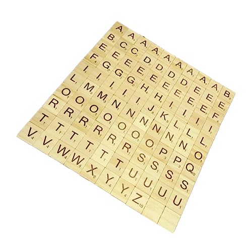 VICASKY 1 200 Stück Früherziehung Puzzle Buchstaben Holzspäne Kinderpuzzles Kinderspiel Holzblöcke Englische Alphabetblöcke Englische Alphabetchips Bambus von VICASKY