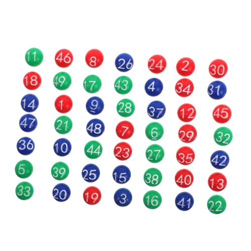 VICASKY 1 Beutel Bingo -spielbälle Für Zeichnen Farbenfrohe Nummernbällchen Ersatzkugeln Karnevalspreisbälle Für Spiele VICASKY 1 Beutel Bingo -spielbälle Für Zeichnen Farbenfrohe Nummernbällchen Ersatzkugeln Karnevalspreisbälle Für Spiele von VICASKY