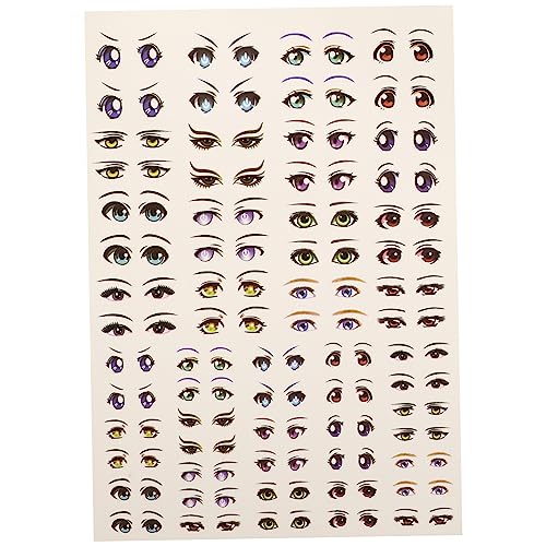 VICASKY 1 Blatt Augenaufkleber Selbstklebender Augensticker Augen Tränen Abziehbilder Puppen Machen Augen Cartoon-Aufkleber Vorräte Machen Animationsaufkleber Selbstklebende Augen Plastik von VICASKY