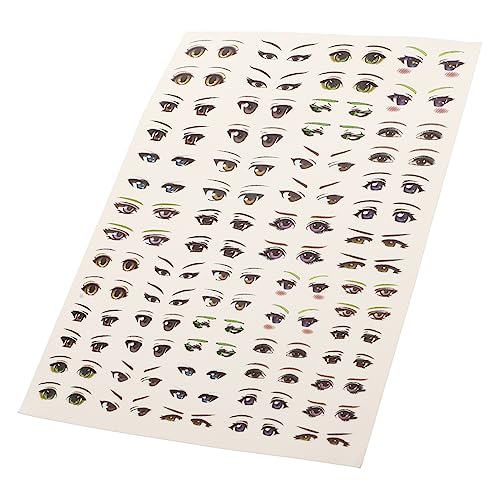 VICASKY 1 Bogen Augenaufkleber Cartoon Aufkleber Nagelaufkleber Scrapbook Aufkleber Kinderaufkleber DIY Basteln Augapfelaufkleber Kinderbastelmaterialien Stofftieraugen DIY von VICASKY