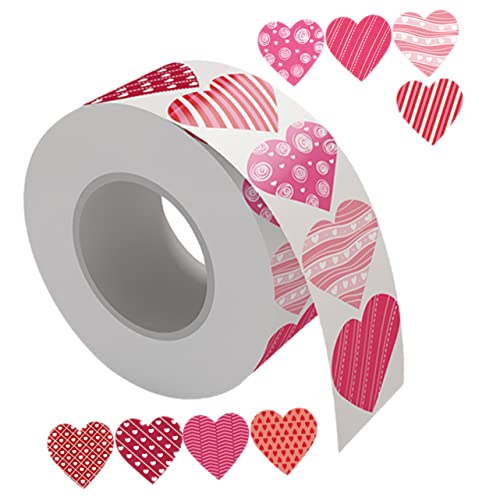 VICASKY 1 Brötchen Dekorativer Valentiner Aufkleber Valentinstag Herz -Etikett -Aufkleber Geschenkverpackungsabziehbilder von VICASKY