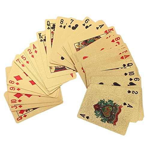 VICASKY Luxus Gold Poker Karten 1 Deck Spielkarten Für Kartenspiele Party Camping Pool VICASKY Luxus Gold Poker Karten 1 Deck Spielkarten Für Kartenspiele Party Camping Pool von VICASKY