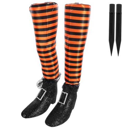 VICASKY 1 Paar Halloween-hexenbeindekoration Halloween- Tassen Zwerge Hexenbeine Gartenpfähle Hexenkostüm Dekorationen Halloween-kostüm Frauen Blutig Halloweenkostüm Stoff von VICASKY