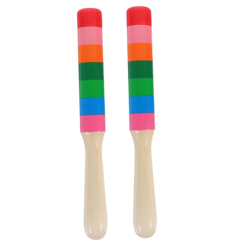 VICASKY 1 Paar Musikalische Rhythmusstäbe aus Holz Pädagogisches Schlaginstrument für Langlebig Sicher für Musikunterricht Entwickelt das Rhythmusgefühl und Fördert Musikalische von VICASKY