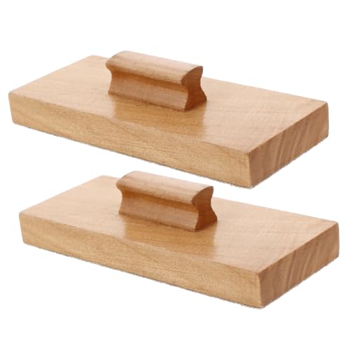 VICASKY 1 Paar Sandblöcke-Instrument Sandblöcke für Musikinstrumente Sandblock Sand blockiert Instrumente Kleinkinderinstrumente Sandspielzeug Musik Lernen hölzern Hellbraun von VICASKY