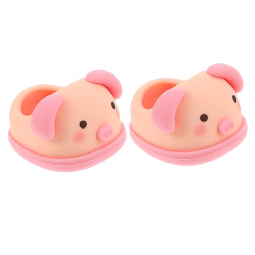 VICASKY 1 Paar Süße Mini-Schuhe: Puppenspielzeug-schuhzubehör – Dekoration Für Schuhe in Cartoon-tierform – Puppen-anziehspielzeug Für Rollenspiele, 4,3 X 4,1 X 2,8 cm von VICASKY