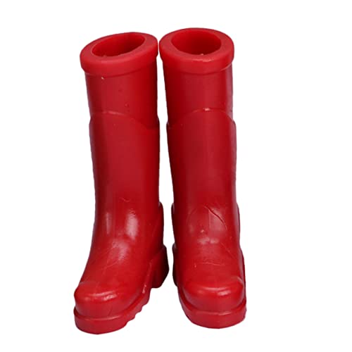 VICASKY 1 Paar Mini-stiefelmodelle Aus Kunststoff Für 1:12 Puppenhaus Miniatur-Regenstiefel Spielzeug Für Puppenhauszubehör Rote Simulationsschuhe VICASKY 1 Paar Mini-stiefelmodelle Aus Kunststoff Für 1:12 Puppenhaus Miniatur-Regenstiefel Spielzeug Für Puppenhauszubehör Rote Simulationsschuhe von VICASKY