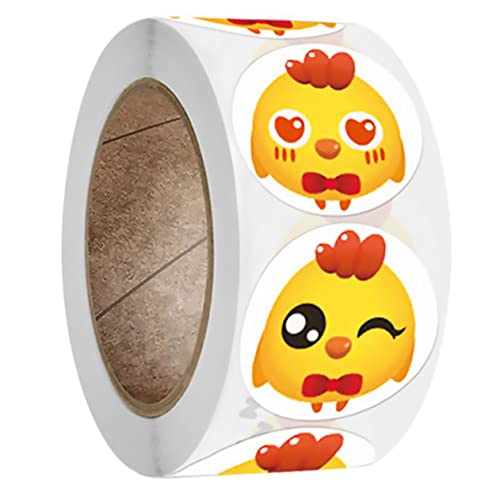 VICASKY 1 Rolle 500 Stück Etikettenaufkleber Küken-fensterfolie Gelbe Kükenklammern Dekoratives Osteretikett Fensterfolie Für Ostern Osterküken-Aufkleber Yellow Papier VICASKY 1 Rolle 500 Stück Etikettenaufkleber Küken-fensterfolie Gelbe Kükenklammern Dekoratives Osteretikett Fensterfolie Für Ostern Osterküken-Aufkleber Yellow Papier von VICASKY
