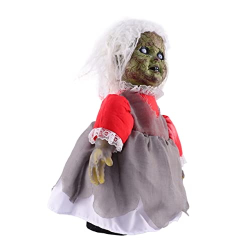 VICASKY 1 STK Sprachaktivierte Induktions-laufpuppe Sprachaktivierte Induktionspuppen Elektrisches Laufspielzeug Gruselige Halloween-Dekorationen Verwunschene Puppen Horror Bausatz Plastik von VICASKY