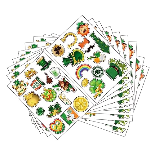 VICASKY 40 Stück St. Patricks Day Papieraufkleber Grün Für Gesicht Box Und Besondere Anlässe Sichere Wasserübertragung VICASKY 40 Stück St. Patricks Day Papieraufkleber Grün Für Gesicht Box Und Besondere Anlässe Sichere Wasserübertragung von VICASKY