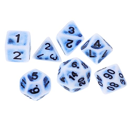 VICASKY Set Mit 7 Mehrseitigen Retro-würfeln Vintage-würfel Würfelspielbrett Für Rollenspiele Partys Familienfeiern Acryl-würfel-Sets von VICASKY