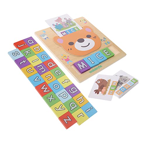VICASKY Pädagogisches Holz-Alphabet-Puzzle-Spielzeug Für Kleinkinder Alphabet-lernspielzeug Für Jungen Und Mädchen Englisch von VICASKY